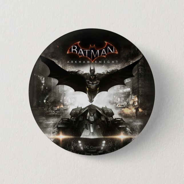 Batman Arkham Knight Key Art 6 Cm Round Badge (Front)