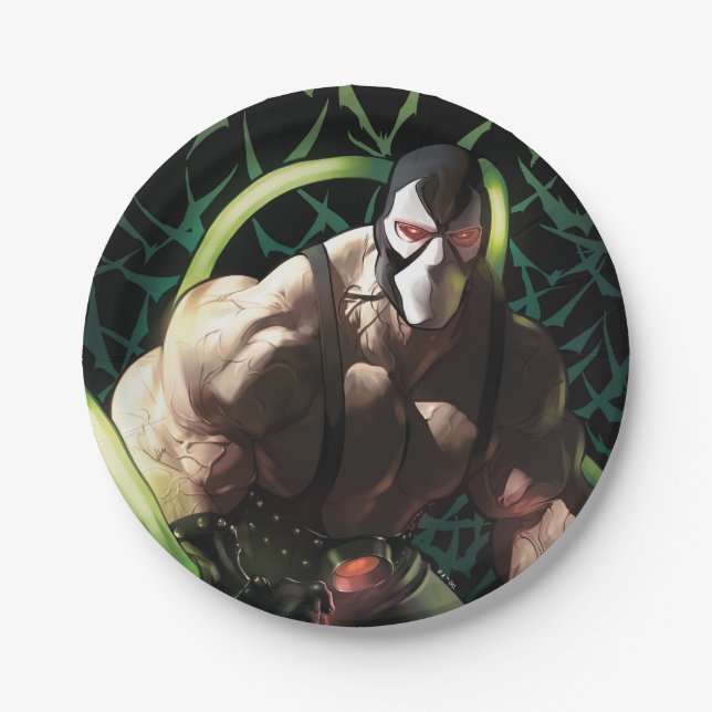 Batman Bane Bat Swarm Illustration Paper Plate (Front)