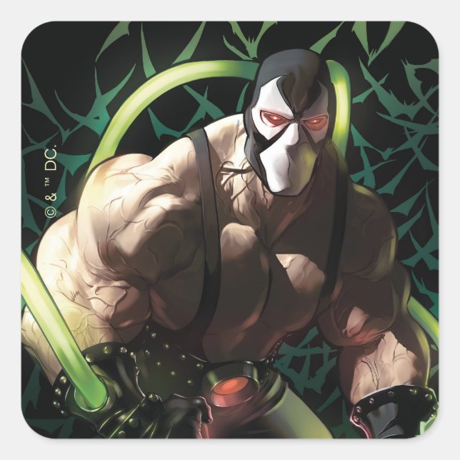 Batman Bane Bat Swarm Illustration Square Sticker (Front)