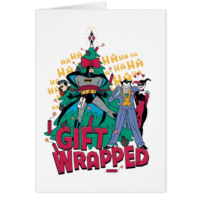 Batman | Batman & Robin Gift Wrapped To XMas Tree (Front)