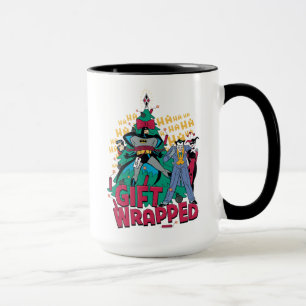 Batman   Batman & Robin Gift Wrapped To XMas Tree Mug