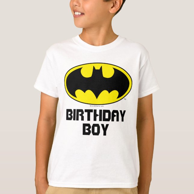 Batman | Birthday Boy - Name & Age T-Shirt (Front)