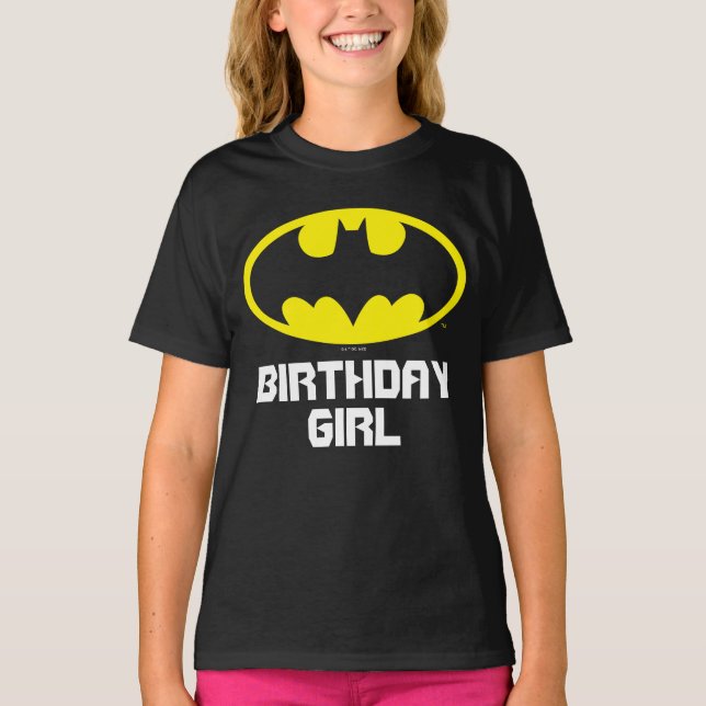 Batman | Birthday Girl - Name & Age T-Shirt (Front)