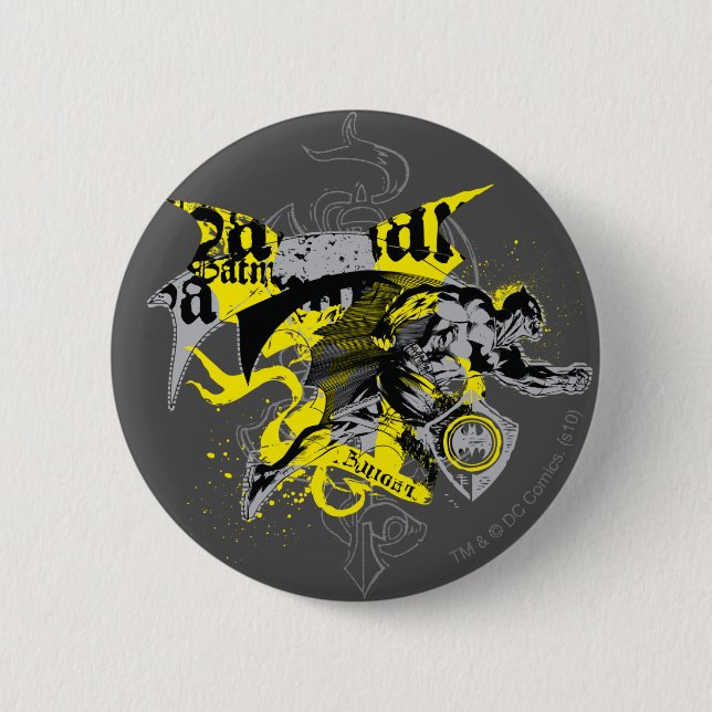 Batman Black and Yellow Collage 6 Cm Round Badge (Front)