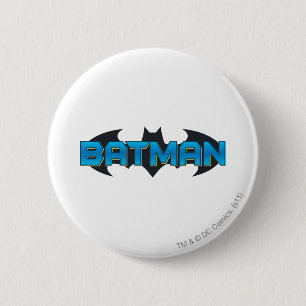 Batman Blue Name Logo 6 Cm Round Badge
