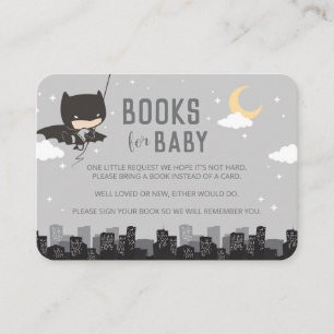Batman Books for Baby   Baby Shower Insert Card