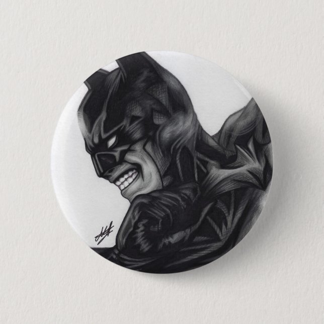 Batman ~ Bruce Wayne 6 Cm Round Badge (Front)