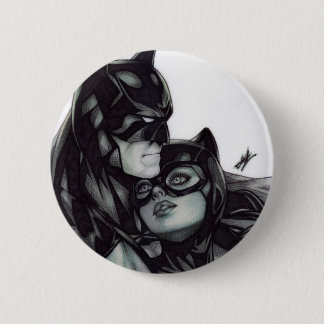 Batman & Catwoman ~ Bruce wayne & Selina Kyle 6 Cm Round Badge
