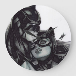 Batman & Catwoman ~ Bruce wayne & Selina Kyle Large Clock