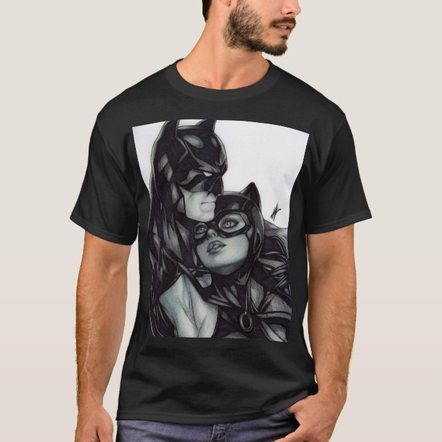 Batman & Catwoman ~ Bruce wayne & Selina Kyle T-Shirt (Front)