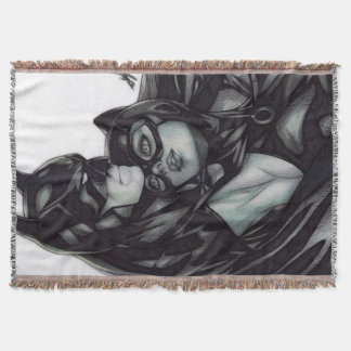 Batman & Catwoman ~ Bruce wayne & Selina Kyle Throw Blanket