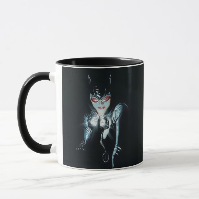 Batman Catwoman Faces of Evil Cover Illustration Mug (Left)