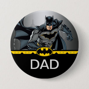 Batman   Chalkboard Birthday Child's Dad 7.5 Cm Round Badge