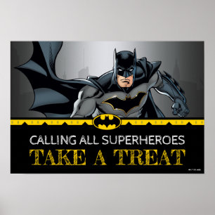 Batman Chalkboard Birthday Take A Treat Sign