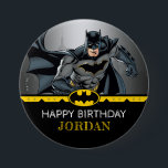 Batman | Chalkboard Happy Birthday 7.5 Cm Round Badge<br><div class="desc">Add a fun superhero flair to your celebration with this customisable Batman chalkboard happy birthday button! Featuring Batman in action and bold,  chalkboard-inspired text,  this button is the perfect accessory for the birthday star or party guests. Personalise it to make your Batman-themed event extra special.</div>