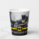 Batman | Chalkboard Happy Birthday Paper Cups<br><div class="desc">Serve drinks in superhero style with these customisable Batman chalkboard happy birthday paper cups! Featuring Batman in action and bold,  chalkboard-inspired text,  these cups are perfect for adding a fun and dynamic touch to your party. Durable and disposable,  they’re a practical and stylish addition to any Batman-themed celebration.</div>