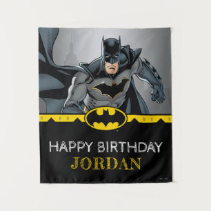 Batman Chalkboard Happy Birthday Tapestry