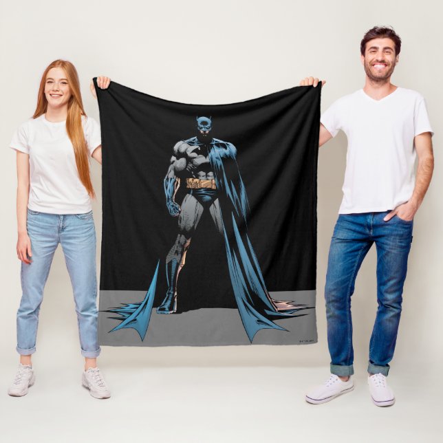 Batman Cloaked in Shadow Fleece Blanket (In Situ)