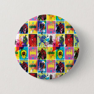 Batman Colour Code Pattern 2 6 Cm Round Badge