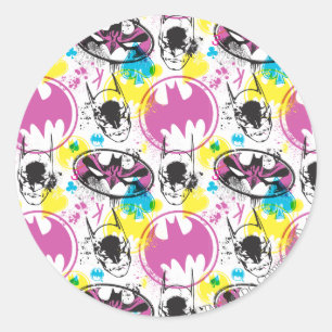 Batman Colour Code Pattern 3 Classic Round Sticker