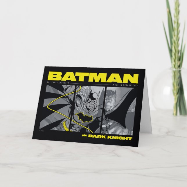 Batman Comic Tri-Panel Graphic Card (Front)