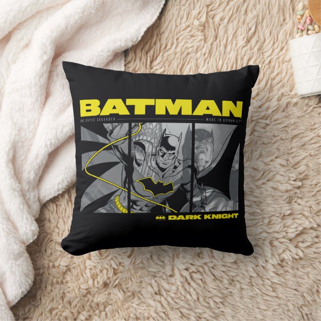 Batman Comic Tri-Panel Graphic Cushion (Blanket)