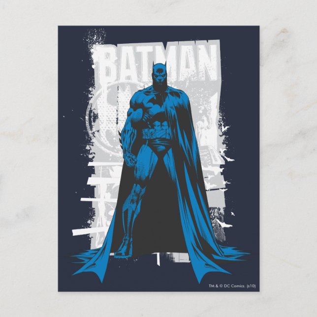Batman Comic - Vintage Full View Postcard (Front)