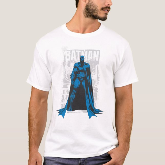 Batman Comic - Vintage Full View T-Shirt (Front)