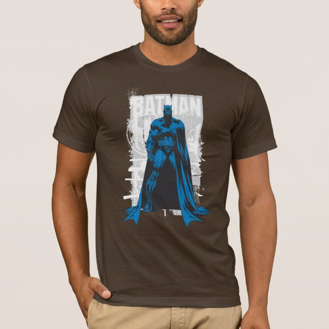 Batman Comic - Vintage Full View T-Shirt (Front)