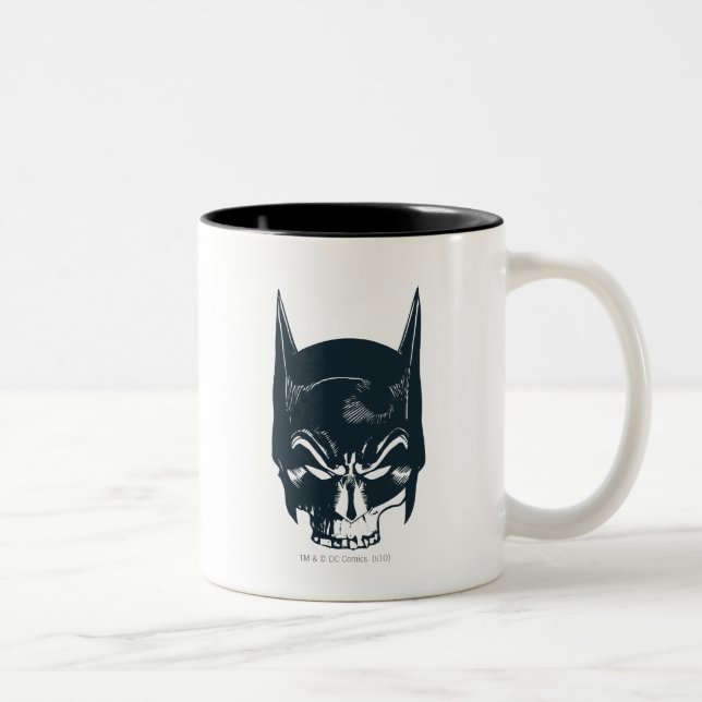 Batman Cowl/Skull Icon Two-Tone Coffee Mug (Right)