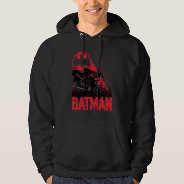 Batman Crimson Bat Signal Hoodie (Front)