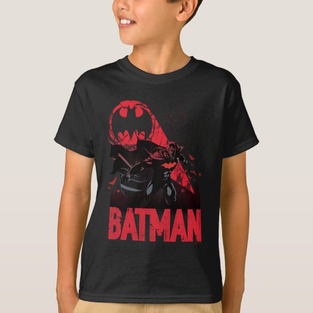 Batman Crimson Bat Signal T-Shirt (Front)