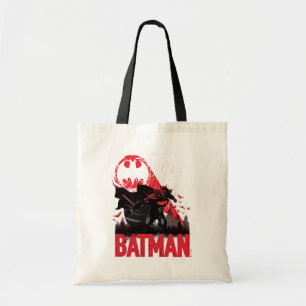 Batman Crimson Bat Signal Tote Bag