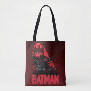 Batman Crimson Bat Signal Tote Bag