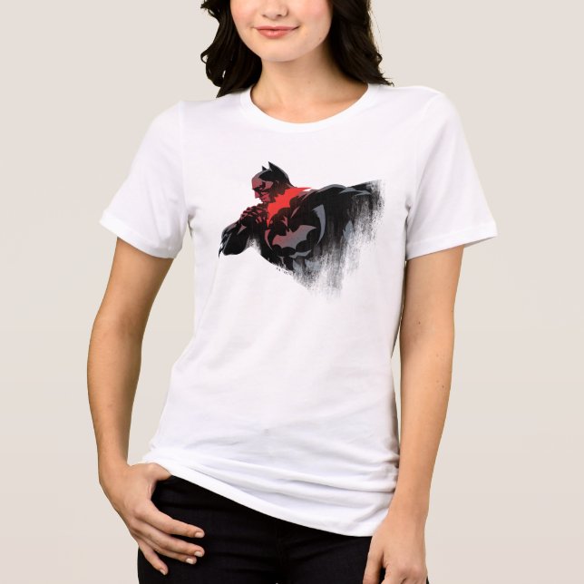 Batman Crimson Batarang Tri-Blend Shirt (Front)
