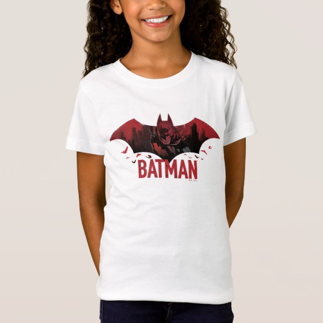 Batman Crimson Gotham Icon T-Shirt (Front)