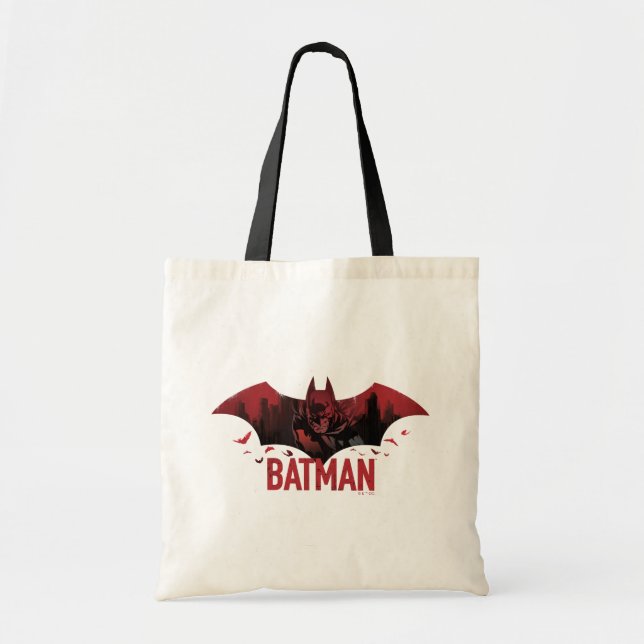 Batman Crimson Gotham Icon Tote Bag (Front)