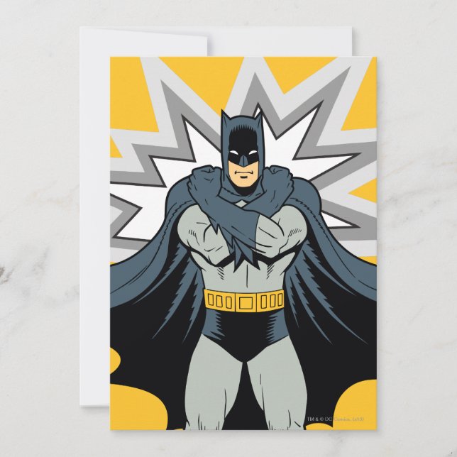 Batman Cross Arms Invitation (Front)