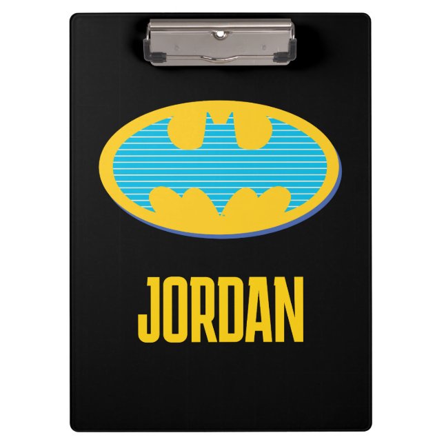 Batman | Cyan Stripes Symbol Clipboard (Front)