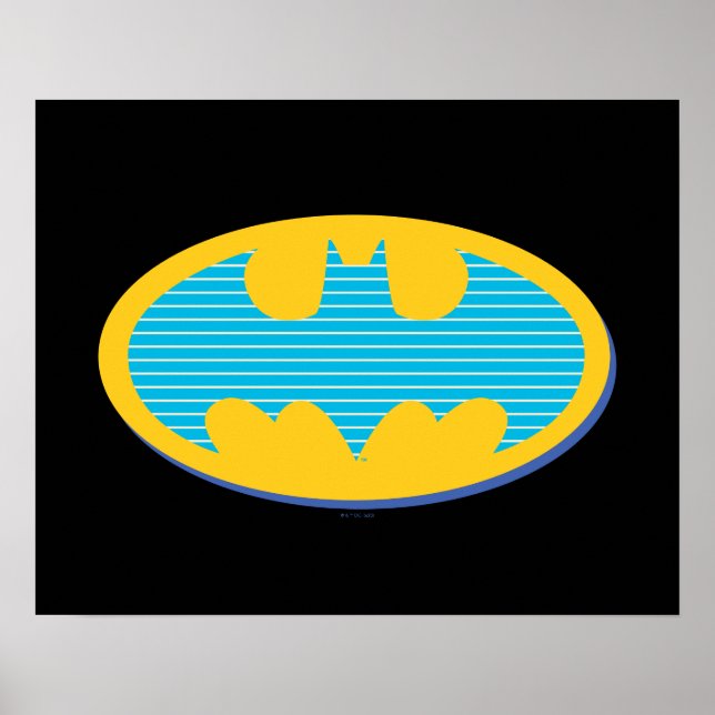 Batman | Cyan Stripes Symbol Poster (Front)
