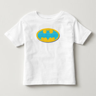 Batman   Cyan Stripes Symbol Toddler T-Shirt