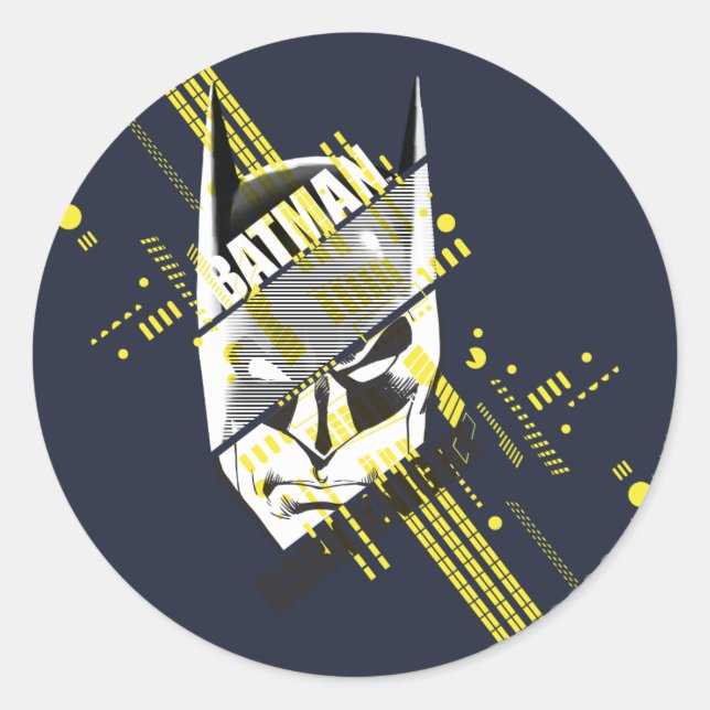 Batman Dark Knight Futuristic Classic Round Sticker (Front)