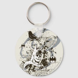 Batman Dark Knight Manuscript Montage Key Ring
