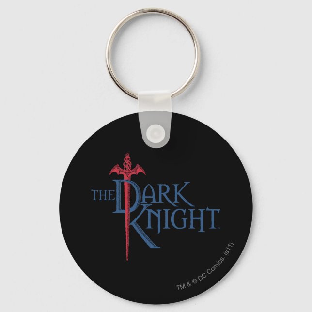 Batman Dark Knight | Name Red Sword Logo Key Ring (Front)