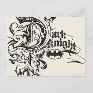 Batman Dark Knight   Ornate Logo Postcard