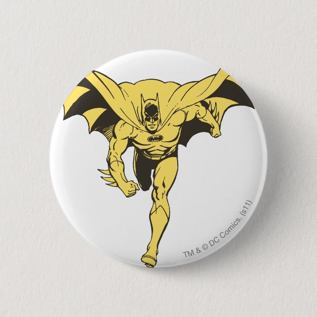 Batman Dash Yellow 6 Cm Round Badge (Front)