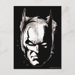 Batman Drawn Face Postcard