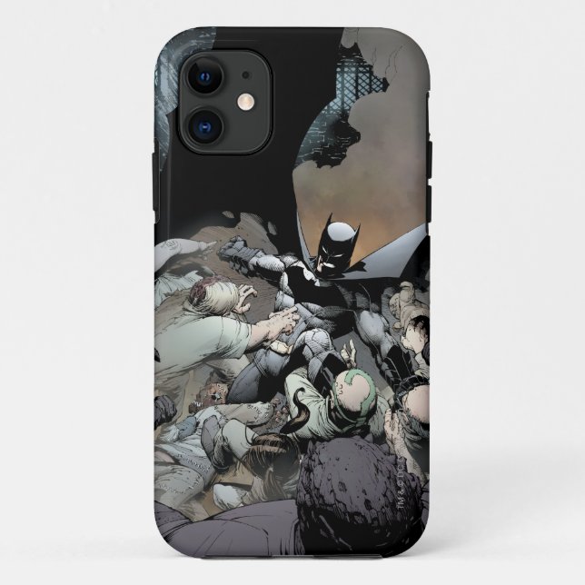 Batman Fighting Arch Enemies Case-Mate iPhone Case (Back)