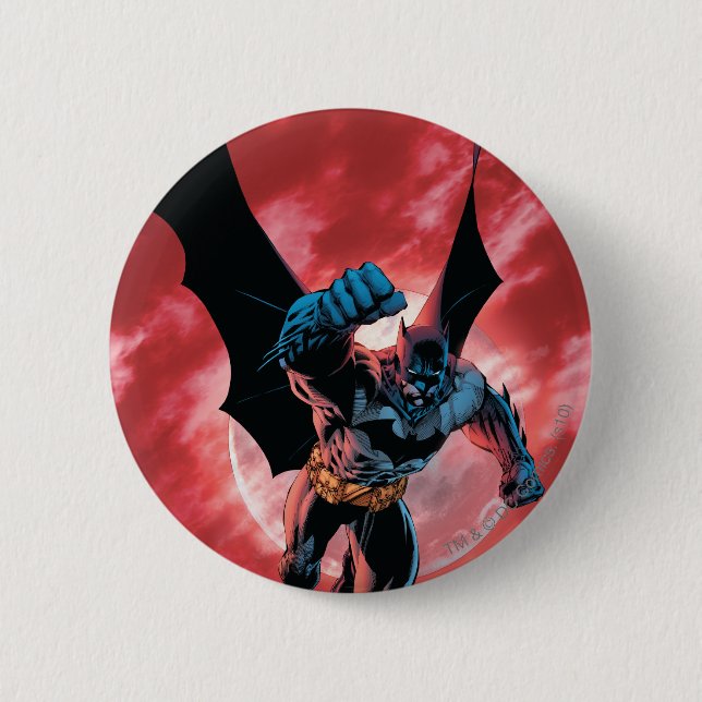 Batman Firey Sky 6 Cm Round Badge (Front)
