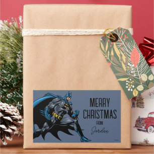 Batman Fists Merry Christmas Rectangular Sticker